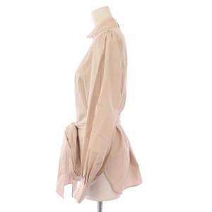 ANAYI シャツ ブラウス 長袖 スタンドカラー プルオーバー 無地 ベルト 36 ピンク /BB