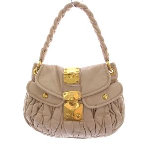 マテラッセ ハンドバッグ レザー ベージュ