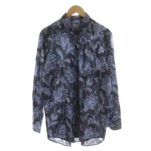 シャツ 花柄 長袖 43 ネイビー MRIB0005 /NQ