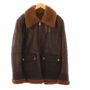 ムートンジャケット B-3 3XL ブラウン 192-1L906-9536