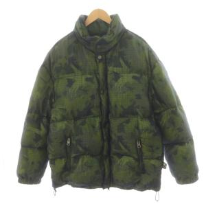 PEGAFLYING プリント ダウンジャケット M グリーン 222-1S552-0351