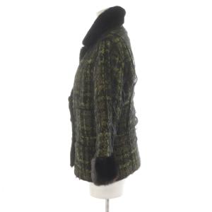 LOUIS VUITTON ジャケット チェック柄 ブラック グリーン