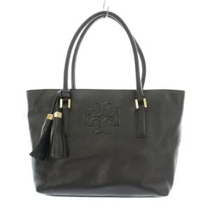 ハンドバッグ トートバッグ レザー ロゴ タッセルチャーム 黒 ブラック HIR030 03-14 /KU