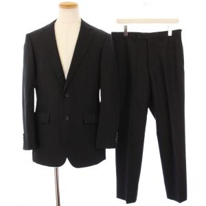 シングルスーツ テーラードジャケット パンツ スラックス ピンストライプ 3 ブラック A1931-67304
