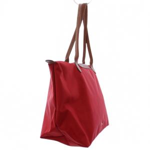 Longchamp ルプリアージュ トートバッグ ハンドバッグ ナイロン レザー 赤 1899089545 /BM