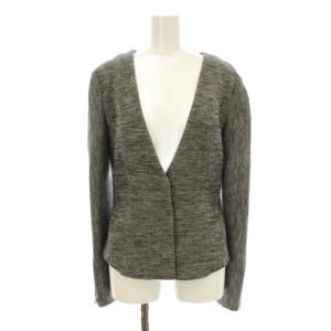 ノーカラージャケット ウール ストレッチ I40 グレー L303800 /KU