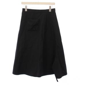 Y's ヨウジヤマモト フレアスカート ロング コットン 1 ブラック YD-S23-040 /KH