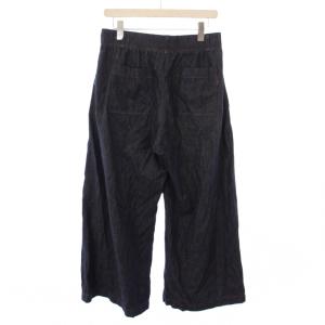 BRUNELLO CUCINELLI ワイドパンツ タック ボタンフライ M インディゴ /BB