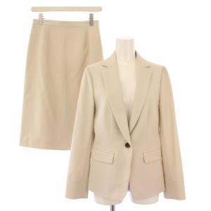 ドライベーシックタイトスカート テーラードジャケット セットアップ アウター シングル ひざ丈 2 ライトベージュ