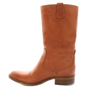 SARTORE ペコスブーツ ショートブーツ チャンキーヒール レザー 37 茶 ブラウン /HN