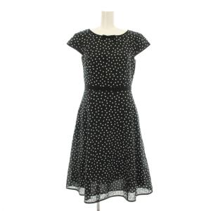 21SS CARAMELLA DRESS ドレス ワンピース フレア ひざ丈 半袖 ドット柄 サッカー素材