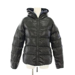 ティア Thia ダウンジャケット アウター フード ナイロン 38 黒 ブラック D.910.01-1035R