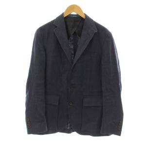 テーラードジャケット ブレザー 3B 麻 リネン 38S 紺 ネイビー 715696886001 /KU