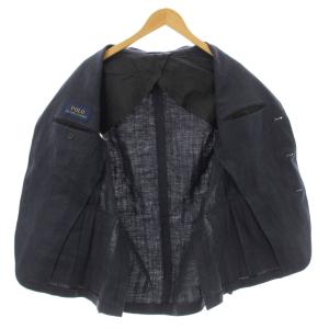 POLO RALPH LAUREN テーラードジャケット ブレザー 3B 麻 リネン 38S 紺 ネイビー 715696886001 /KU
