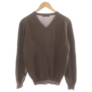 Ermenegildo Zegna ニット セーター 長袖 Vネック カシミヤ XS 茶 ブラウン /AN11