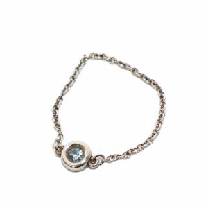 バイザヤードリング 1P アクアマリン 925 13号