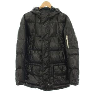 エラクル Eracle ダウンジャケット アウター フード ナイロン 48 黒 ブラック /YT