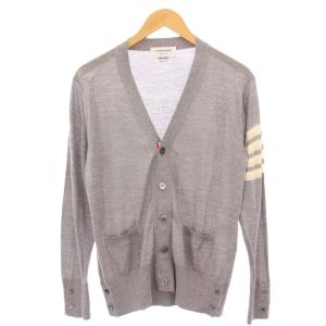 ウールクラシック4BAR Vネックカーディガン 薄手 2 グレー MKC002A-00014058