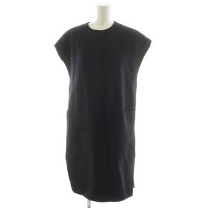 ベスト ジレ 前開き ウール 1 黒 ブラック 13660-01171 /AN18