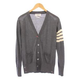 ウールクラシック4BAR Vネックカーディガン 薄手 1 グレー MKC002A-00014038