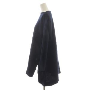 ENFOLD タンギススビンプルオーバー ニット チュニック 長袖 コットン 36 紺 ネイビー 3009A280-2240