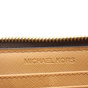 MICHAEL KORS 長財布 ラウンドファスナー ロゴ PVC 茶 ブラウン /G