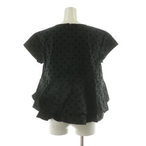 yori シャツ ブラウス 半袖 ドット ティアード 36 ブラック YR1821-053SM /NQ