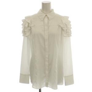 CELFORD セルフォード フリルショルダーブラウス CWFB221020 シャツ 長袖 38 白 ホワイト