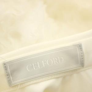 CELFORD 24SS 襟付きブラウス CWFB241068 レース袖 半袖 プルオーバー シャツ 38 白 ホワイト