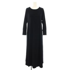 22AW ニットワンピース ロング 長袖 38 黒 ブラック OPWONA6351 /YT