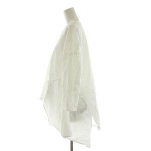 ENFOLD シャツ ブラウス アシメ アシンメトリー 七分袖 フィッシュテール Vネック 36 ホワイト 300BA230-0760
