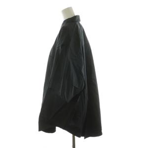 Shinzone WIDESLEEVESHIRT コットンワイドスリーブシャツ ブラウス 半袖 34 ブラック 22MMSBL10