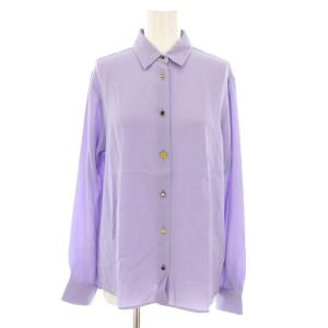 シャツ ブラウス 長袖 タグ付き 40 紫 パープル BLPSIZ0030 /YT