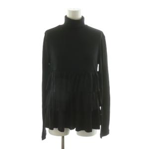 カットソー 長袖 ティアード ハイネック F ブラック YR1811-107AT /NQ