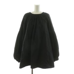 23SS タイプライターボリュームブラウス シャツ 長袖 プルオーバー F ブラック 1223310102
