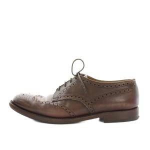 MARGARET HOWELL ドレスシューズ プレミアムライン ウイングチップ レザー レースアップ 36 茶 ブラウン 05102