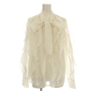 23AW シアーファブリック2WAYブラウス FWFB235035 シースルー シャツ 長袖 リボン F