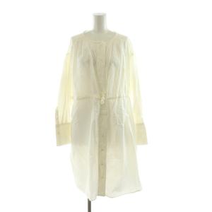 シャツワンピース ロング ノーカラー F ホワイト 1219630226 /NQ