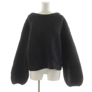 22AW リングネックBOXニットプルオーバー セーター 長袖 ウール F グレー 1222611042