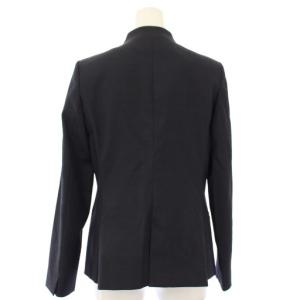 PLST スーツ リネンブレンドカラーレスジャケット ノーカラー スティックパンツ M ネイビー /TK