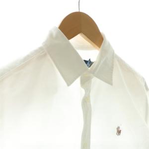 Polo by Ralph Lauren シャツ ブラウス 長袖 ポニー 刺繍 6 ホワイト /NQ