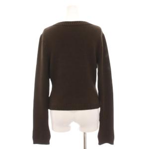 FOXEY BOUTIQUE コットンニット カーディガン Vネック 長袖 40 茶 19784 /YM