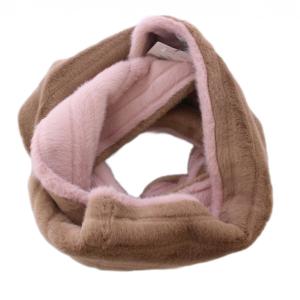 スヌード マフラー ピンク 茶 /BM