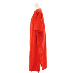 zucca ワンピース ミモレ ロング 五分袖 タック M オレンジ ZU91JH260 /HN