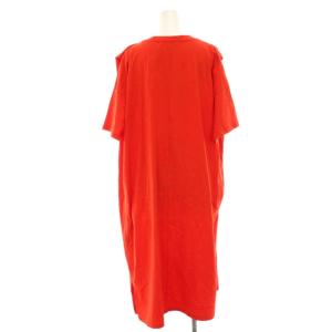 zucca ワンピース ミモレ ロング 五分袖 タック M オレンジ ZU91JH260 /HN