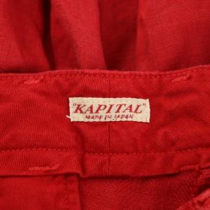 KAPITAL オーロラパンツ ワイドパンツ リネン 麻 1 赤 レッド K1604LP138 /AN33