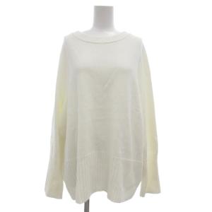 24SS バルキーヤーン ロングリブ プルオーバー ニット セーター 長袖 白 ホワイト 24080200512010