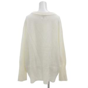 Spick&Span 24SS バルキーヤーン ロングリブ プルオーバー ニット セーター 長袖 白 ホワイト 24080200512010