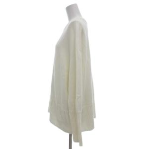 Spick&Span 24SS バルキーヤーン ロングリブ プルオーバー ニット セーター 長袖 白 ホワイト 24080200512010