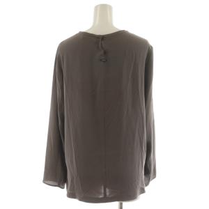 S Max Mara カットソー 長袖 シルク 絹 40 茶 ブラウン 91660343 /AN43